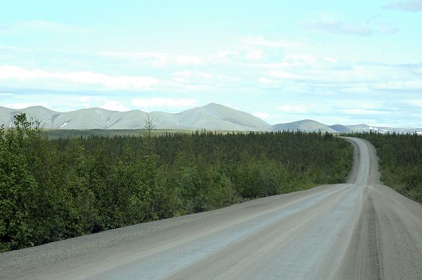 alone on yukon dempster highway