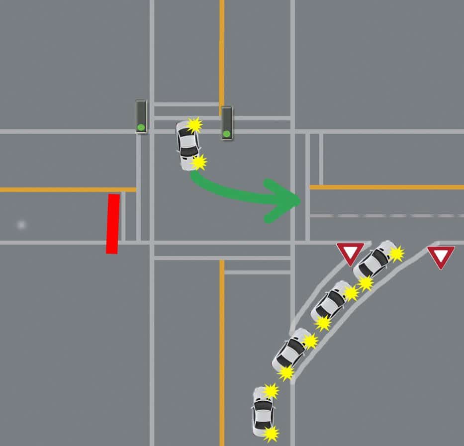 left turn vehicle 