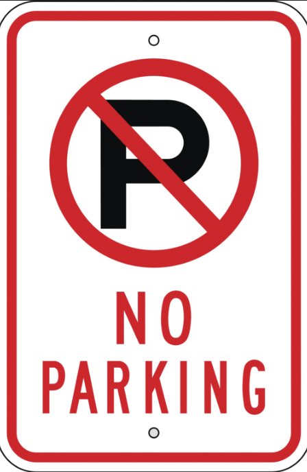 No Parking In Front Of Door Sign 18 in. x 12 in., SKU: K-4286