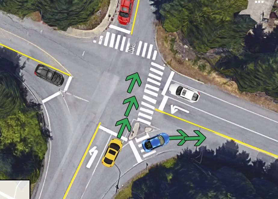 Caulfield Exit 4-Way-Stop Intersection West Vancouver