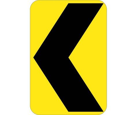 chevron road sign