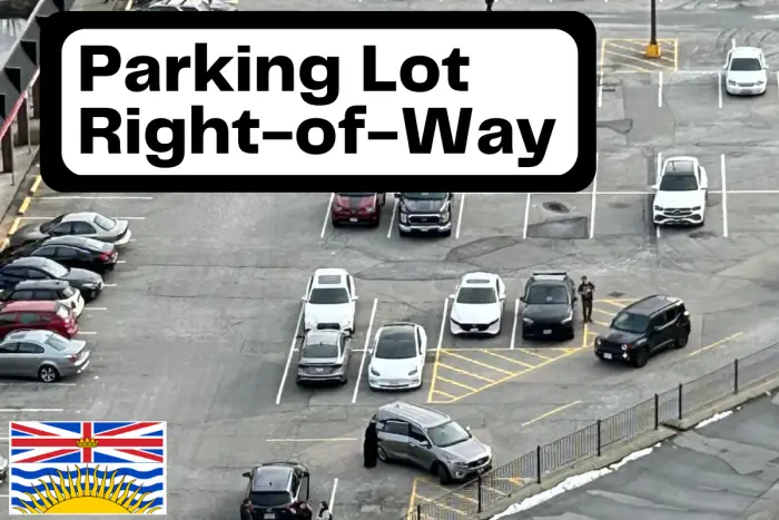 right-of-way in the parking lot