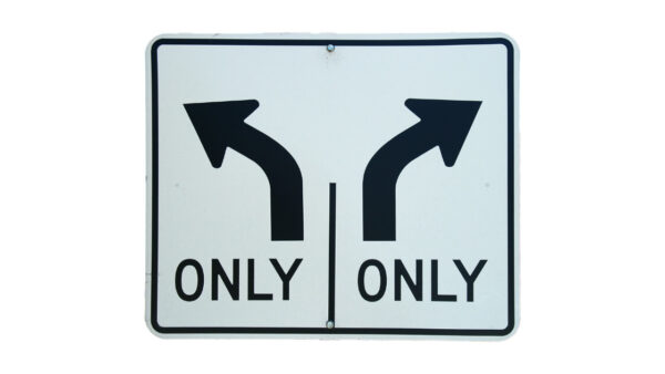 right turn left turn only