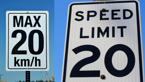 speed limit sign Canada 