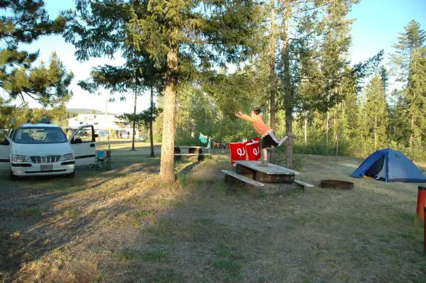 Camping on BC Forest Service Road Campground Area 