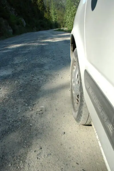 potholes on road 