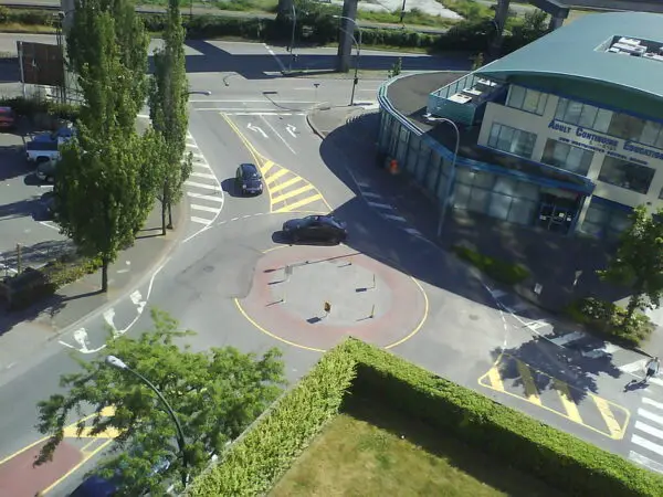 roundabout traffic circle intersection british columbia, Burnaby 