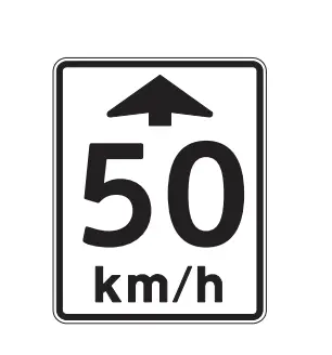 Speed Limit Change Soon Sign 