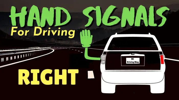 car hand signals right turn 