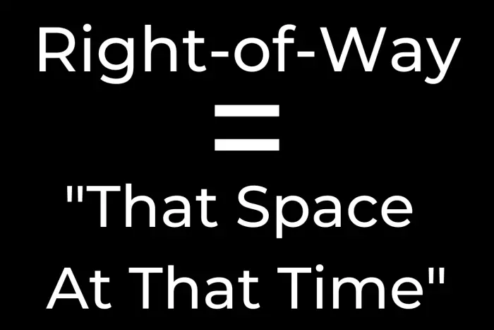 What is right of way while driving?