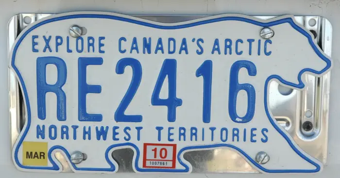 Northwest Territories License Plate Bring a Canadian License Plate for ICBC Road Test 