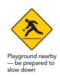 Playground zone sign BC 